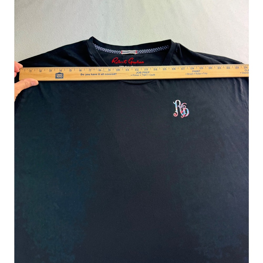 Robert Graham Mens 5XL Black Skull Rose Graphic T-Shirt Cotton‎ Crewneck RG Logo - Picture 9 of 16